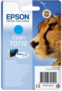 Obrzok Epson Singlepack Cyan T0712 DURABrite Ultra Ink - C13T07124012