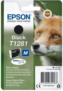 Obrzok Epson Singlepack Black T1281 DURABrite Ultra Ink - C13T12814012