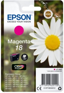 Obrzok Epson Singlepack Magenta 18 Claria Home Ink - C13T18034012