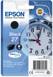 Obrzok Epson Singlepack Black 27 DURABrite Ultra Ink - C13T27014012