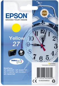 Obrzok Epson Singlepack Yellow 27 DURABrite Ultra Ink - C13T27044012