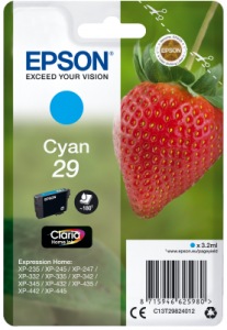 Obrzok Epson Singlepack Cyan 29 Claria Home Ink - C13T29824012