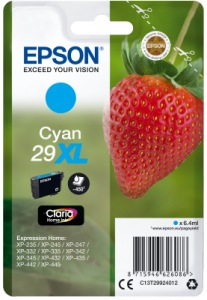 Obrzok Epson Singlepack Cyan 29XL Claria Home Ink - C13T29924012