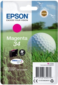 Obrzok Epson Singlepack Magenta 34 DURABrite Ultra Ink - C13T34634010