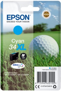 Obrzok Epson Singlepack Cyan 34XL DURABrite Ultra Ink - C13T34724010