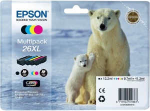 Obrzok Epson T2636 Multipack 4-farby 26XL Claria Premium - C13T26364010