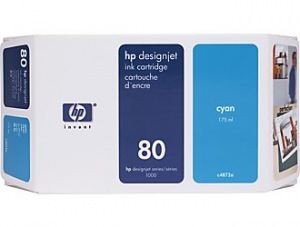 Obrzok HP 80, C4872A, azrov/cyan, pre HP DesignJet 1050C, 1055CM, 1050C - C4872A