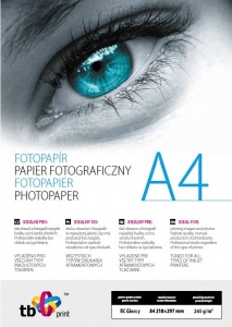 Obrzok TB Photo Paper Glossy 265g A4 25 ks - EY4110OEM