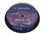 Obrzok produktu Verbatim mdium DVD+R, 4.7GB, 16x, 10ks, cake