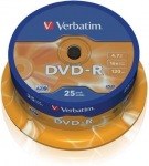 Obrzok produktu Verbatim mdium DVD-R, 4.7GB, 16x, 25ks, cake