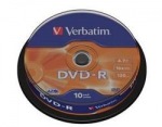 Obrzok produktu Verbatim mdium DVD-R, 4.7GB, 16x, 10ks, cake