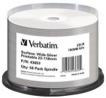 Obrzok produktu Verbatim CD-R,  700MB,  52x WIDE SILVER INKJET Printable No ID  50ks v cake obale