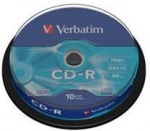 Obrzok produktu Verbatim mdium CD-R, 700MB, 52x, 10ks, cake