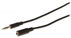 Obrzok Valueline Jack stereo audio extension cable 3.5 mm male - 3.5 mm female 5.00 m b - VLAP22050B50