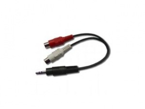 Obrzok Gembird kbel audio stereo minijack -> 2x RCA (CINCH) samica 0 - CCA-406