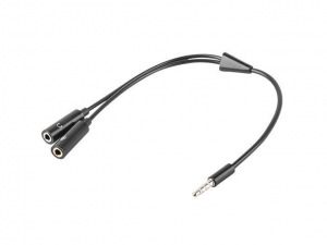 Obrzok Natec adaptr stereo mini-jack (M) 3.5mm -> 2x stereo mini-jack (F) 3.5mm - NKA-0639