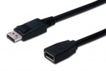 Obrzok produktu ASSMANN DisplayPort 1.2 Extension cable DP M (plug) / DP F (jack) 2m black