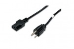 Obrzok produktu ASSMANN Power Cord Connection Cable US plug M (plug) / IEC C13 F (jack) 1, 8m black