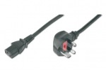 Obrzok produktu ASSMANN Power Cord Connection Cable UK angled M(plug) / IEC C13 F(jack) 1, 8m black