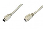 Obrzok produktu ASSMANN PS2 Extension cable miniDIN6 M (plug) / miniDIN6 F (jack) 2m grey