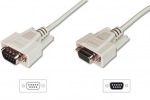 Obrzok produktu ASSMANN RS232 Extension cable DSUB9 M (plug) / DSUB9 F (jack) 2m beige