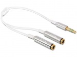 Obrzok produktu Delock kbel audio stereo jack (M) 3.5 mm> 2xStereo jack (F) 3pinov 25cm,  biely