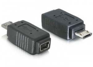 Obrzok Delock adaptr USB mini female -> USB mikro male niklov - 65063