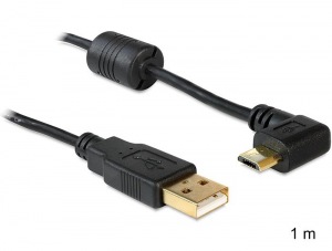 Obrzok Delock Cable USB-A male > USB micro-B male angled 90 left   - 