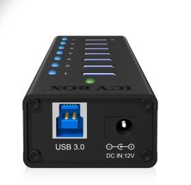 Obrzok Icy Box 7 x Port USB 3.0 Hub with USB charge port - IB-AC618