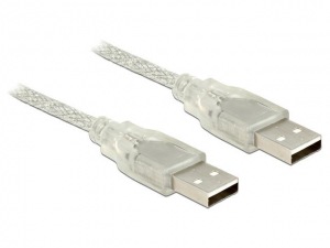 Obrzok Delock Cable USB 2.0 AM - AM 3 m transparent - 