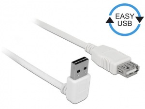 Obrzok Delock Cable USB AM-AF 2.0 0.5m White Angled USB-A Easy-USB - 