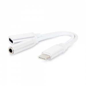 Obrzok Gembird audio adaptr kbel USB-C na 3 - CCA-UC3.5F-02-W