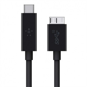 Obrzok BELKIN kabel USB 3.1 USB-C  to Micro B 3.1 - F2CU031bt1M-BLK