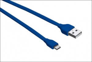 Obrzok Flat Micro-USB Cable 1m - blue - 20136