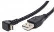 Obrzok Gembird micro USB cable 2.0 AM-MBM5P 1.8M angled 90 black - CCP-MUSB2-AMBM90-6