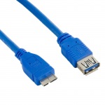Obrzok produktu 4World Kbel USB 3.0 AF- Micro BM 3.0m| modr