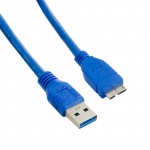 Obrzok produktu 4World kbel USB 3.0, A na Micro B, 3m, modr