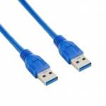 Obrázok produktu 4World kábel USB 3.0, A na A, 5m, modrý