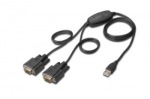 Obrzok produktu Konvertor DIGITUS USB na 2 x sriov port,  DSUB 9M,  USB 1.1 & USB 2.0