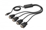 Obrzok produktu Konvertor DIGITUS USB na 4 x sriov port,  DSUB 9M,  USB 1.1 & USB 2.0