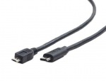 Obrzok produktu Gembird USB micro 2.0 BM cable to type-C (micro BM / CM),  3m,  ierna