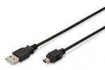 Obrzok produktu ASSMANN USB 2.0 HighSpeed  Cable USB A M (plug) / miniUSB B (5pin) M (plug) 1m bl