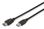 Obrzok produktu ASSMANN USB 3.0 SuperSpeed Extension cable USB A M (plug) / USB A F (jack) 1, 8m bl