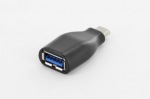 Obrzok produktu ASSMANN USB 3.0 SuperSpeed Adapter USB C M (plug) / USB A F (jack) black
