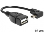 Obrzok produktu Delock redukcia, USB mini samec 90 na A samica, OTG, 0,16m