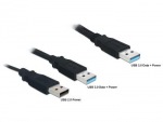 Obrzok produktu Delock kbel USB 3.0,A samec na USB 3.0-A samec + USB 2.0-A samec, ierny