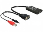 Obrzok produktu Delock adaptr, HDMI na VGA + audio jack 3,5mm + USB