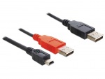Obrzok produktu Delock kbel 2 x USB 2.0-A samec > USB mini 5-pin,  0.3m