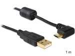 Obrzok produktu Delock Cable USB-A male > USB micro-B male angled 90 left  /  right black