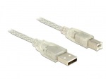 Obrzok produktu Delock Cable USB 2.0 Type-A male > USB 2.0 Type-B male 1m transparent
